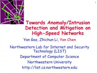 Towards Anomaly/Intrusion Detection and Mitigation on High-Speed Networks
