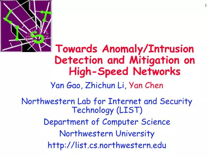 towards anomaly intrusion detection and mitigation on high speed networks