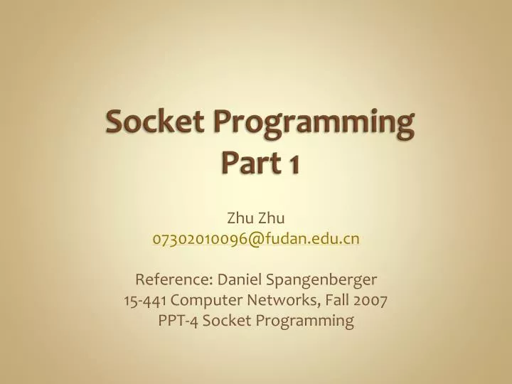 socket programming part 1