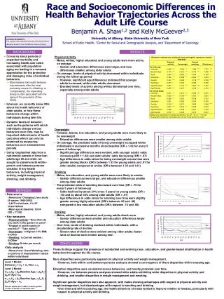 Race and Socioeconomic Differences in Health Behavior Trajectories Across the Adult Life Course