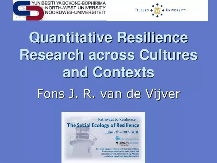 quantitative resilience research across cultures and contexts