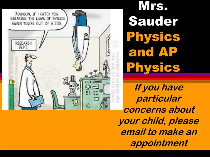 mrs sauder physics and ap physics
