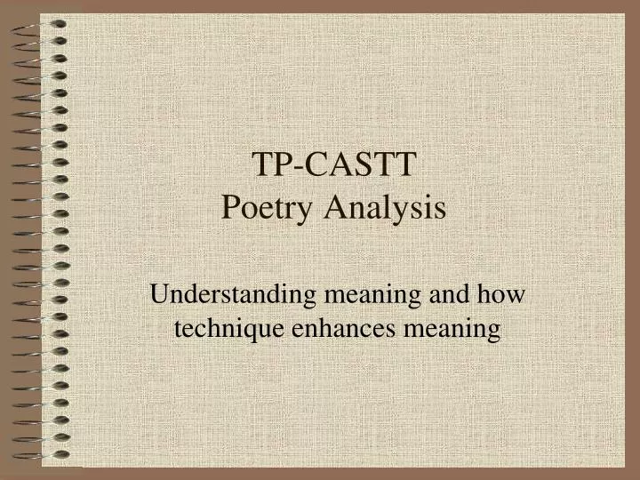 tp castt poetry analysis