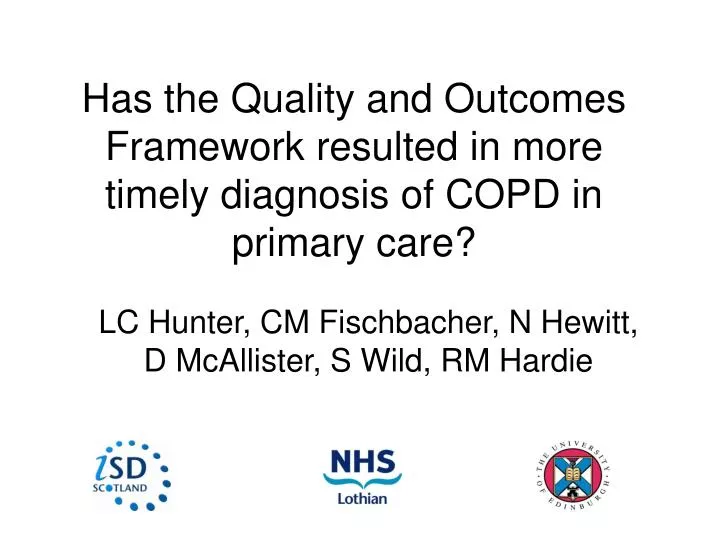 has the quality and outcomes framework resulted in more timely diagnosis of copd in primary care