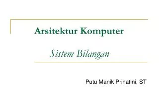 arsitektur komputer