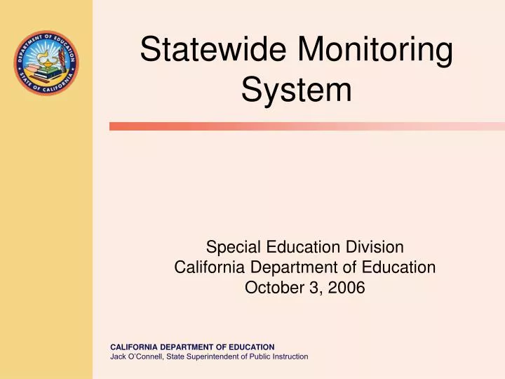 special education division california department of education october 3 2006