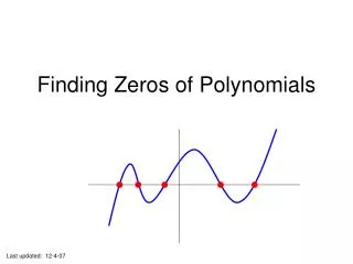 Finding Zeros of Polynomials
