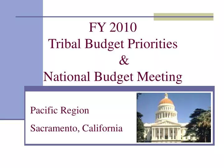 fy 2010 tribal budget priorities national budget meeting