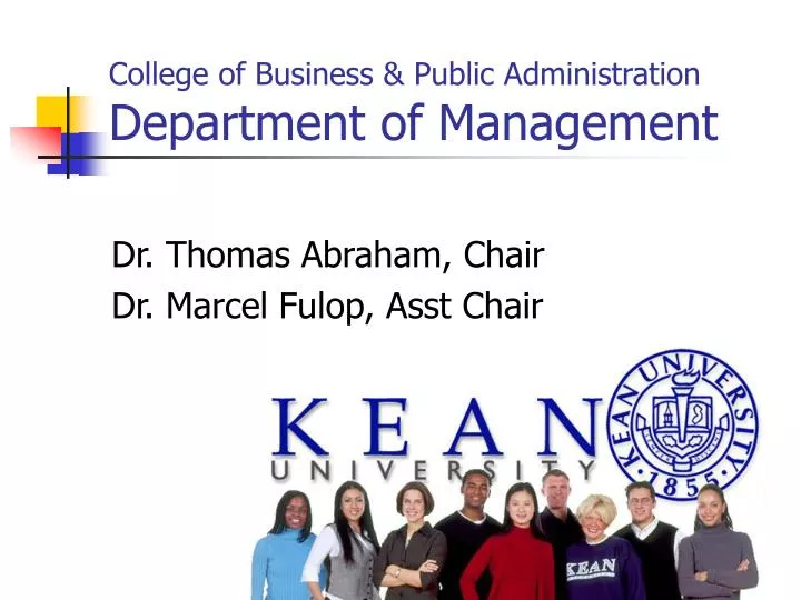 college of business public administration department of management