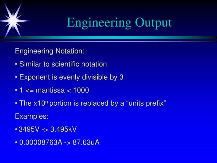 engineering output