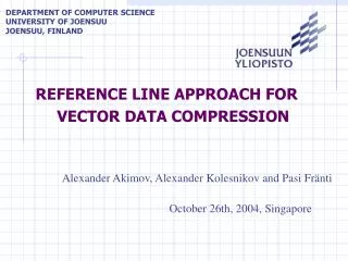 REFERENCE LINE APPROACH FOR VECTOR DATA COMPRESSION