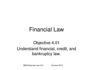 Financial Law