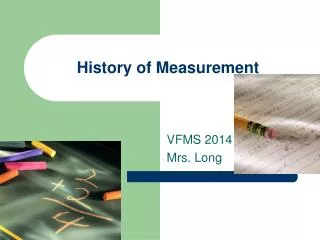 History of Measurement