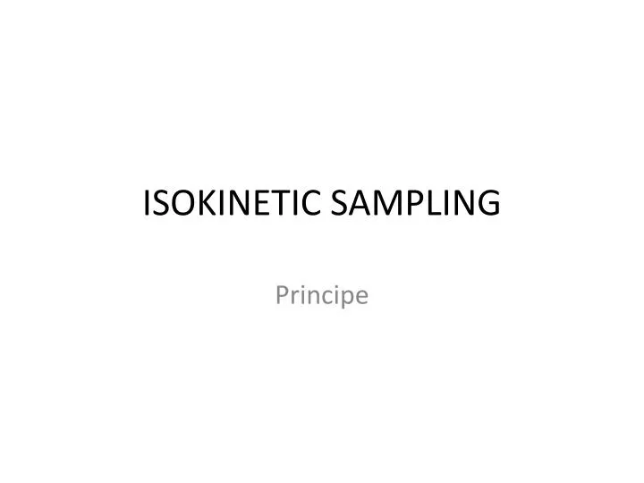 isokinetic sampling