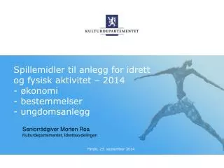 spillemidler til anlegg for idrett og fysisk aktivitet 2014 konomi bestemmelser ungdomsanlegg