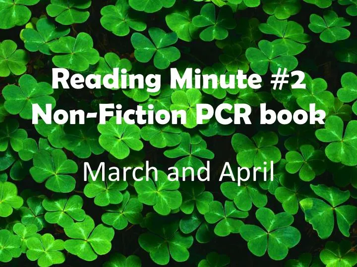 reading minute 2 non fiction pcr book