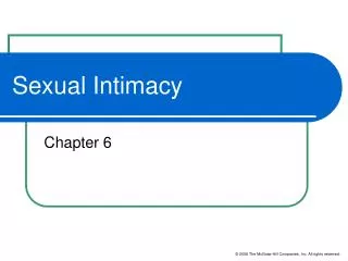 Sexual Intimacy