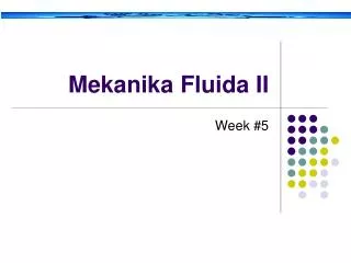 mekanika fluida ii