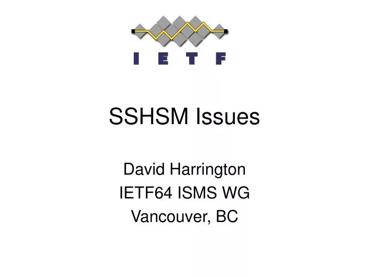 sshsm issues