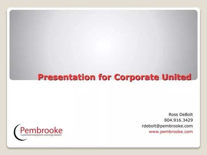 presentation for corporate united