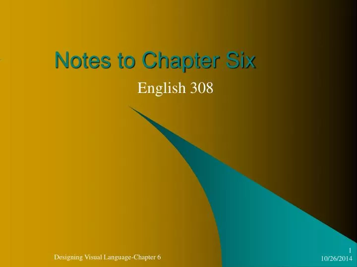 notes to chapter six