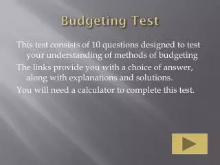 Budgeting Test