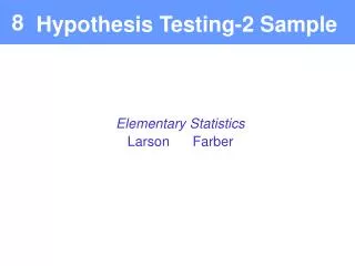 Hypothesis Testing-2 Sample
