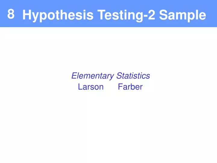 hypothesis testing 2 sample