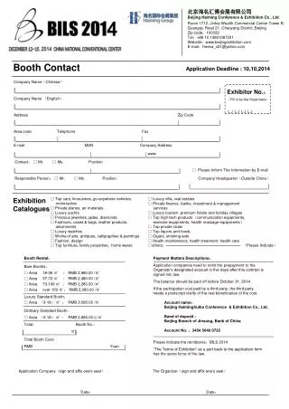 Booth Contact