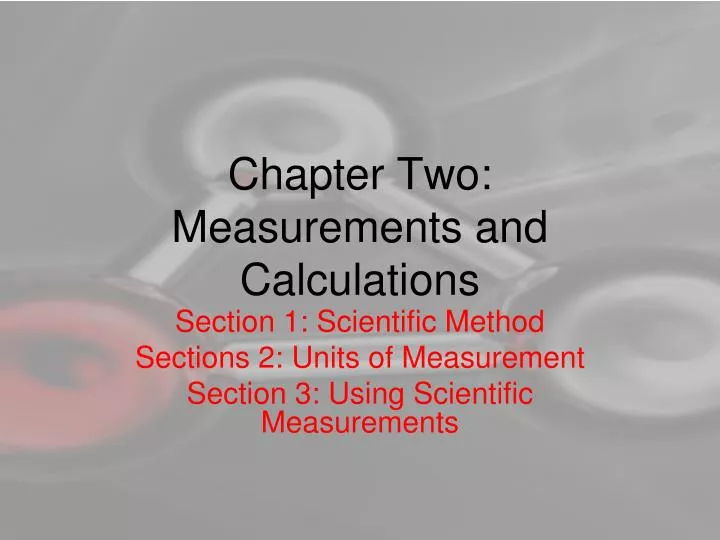 chapter two measurements and calculations