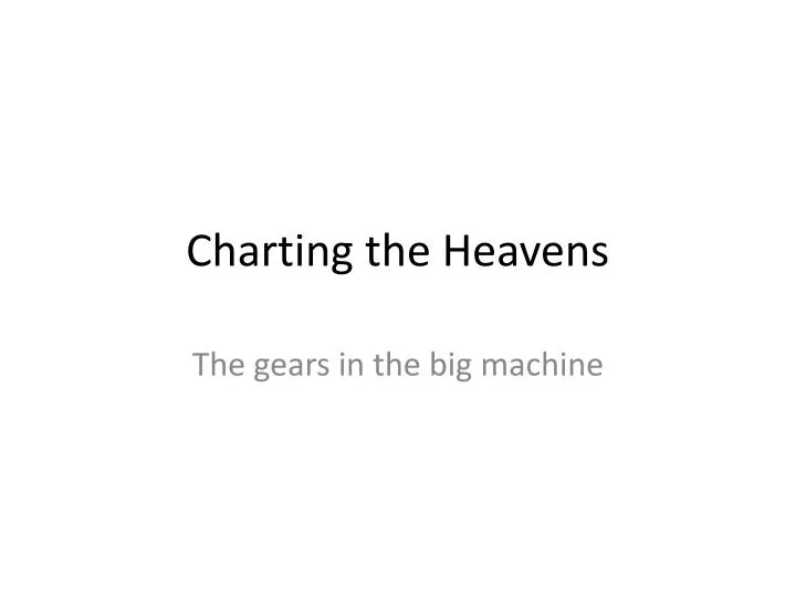 charting the heavens
