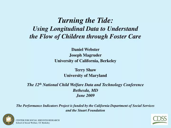turning the tide using longitudinal data to understand the flow of children through foster care