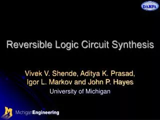 Reversible Logic Circuit Synthesis