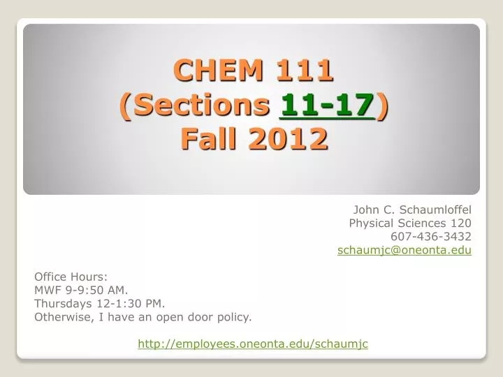 chem 111 sections 11 17 fall 2012