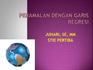 peramalan dengan garis regresi