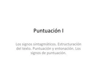 puntuaci n i
