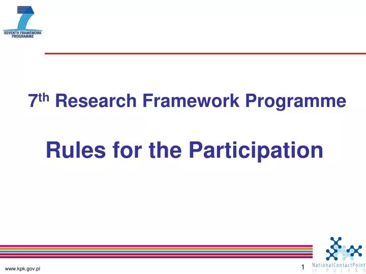 7 th research framework programme