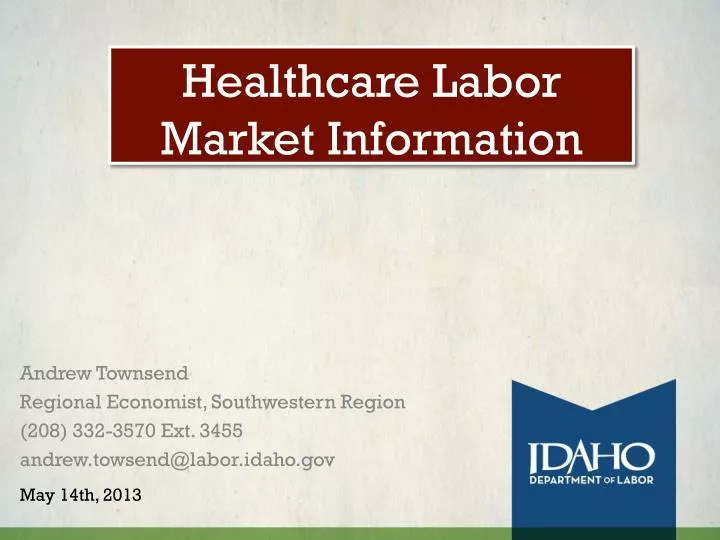 healthcare labor market information