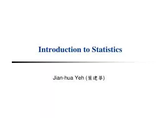 introduction to statistics