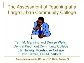 The Assessment of Teaching at a Large Urban Community College