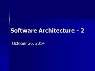 Software Architecture - 2
