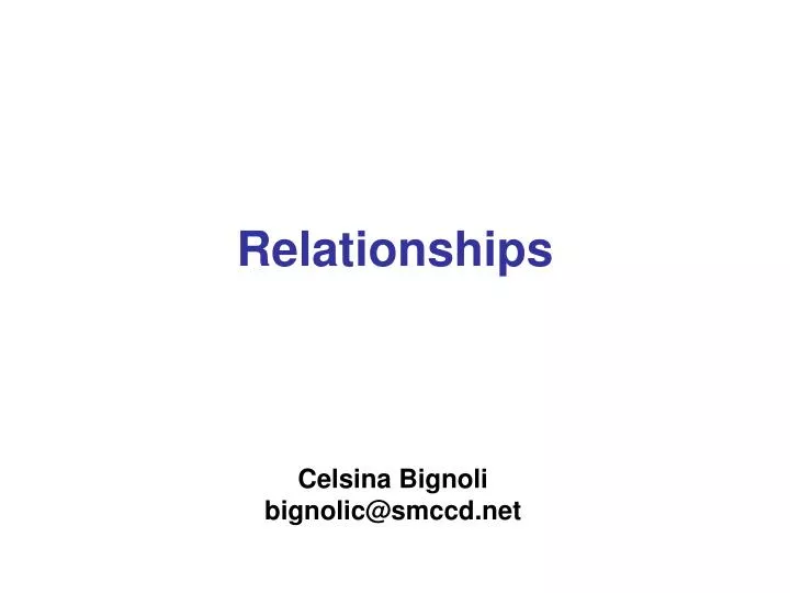 relationships