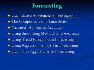 Forecasting