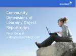 Community Dimensions of Learning Object Repositories - slide 1