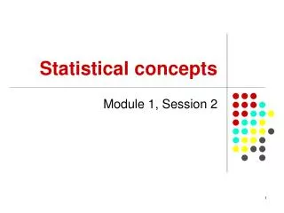 Statistical concepts