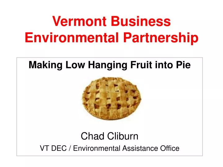 vermont business environmental partnership