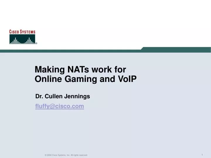 making nats work for online gaming and voip