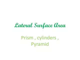 Lateral Surface Area