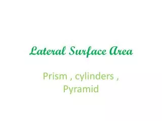 lateral surface area