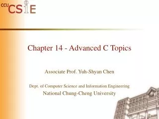 Chapter 14 - Advanced C Topics